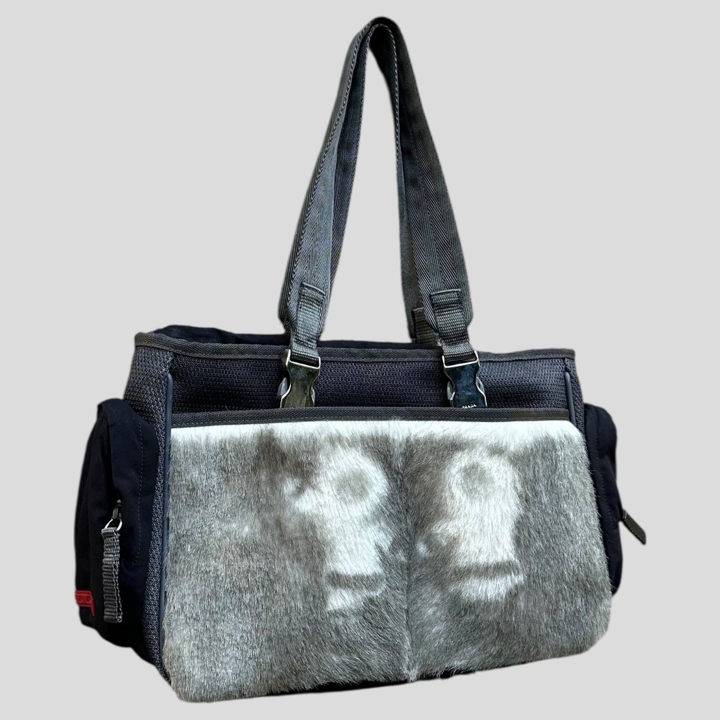 Prada Sport 2004 Eskimo Goat Fur Technical Handbag