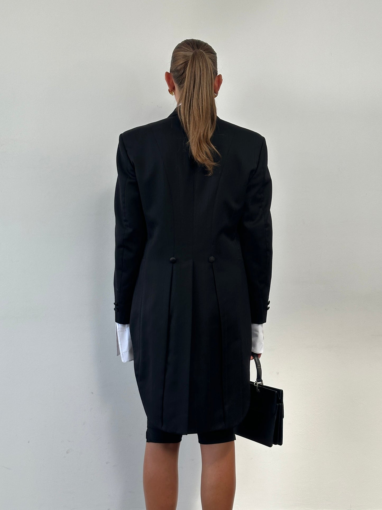 Christian Dior Monsieur 80s Double Breasted Tuxedo Tailcoat Blazer - M