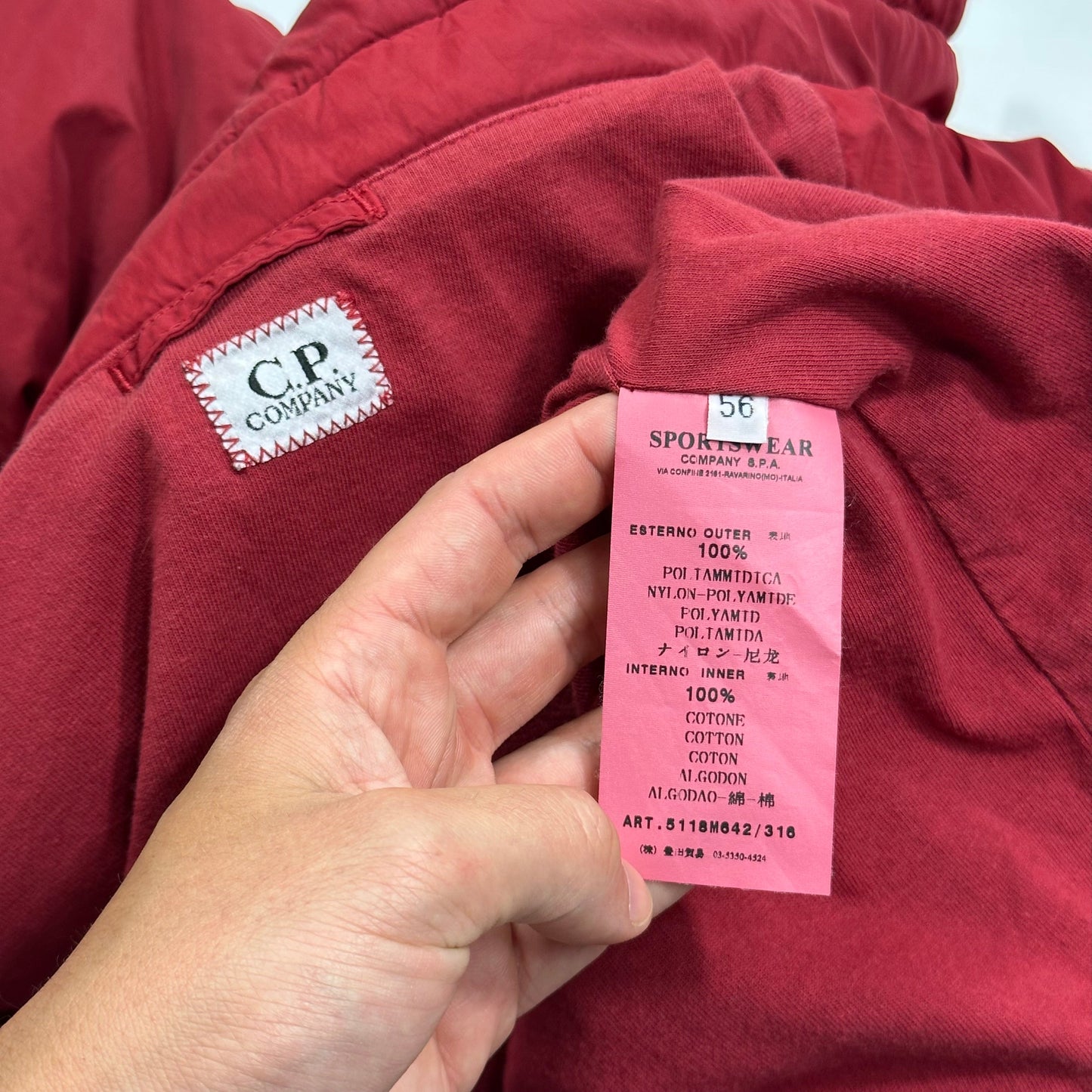 CP Company AW09 Nylon Shimmer Padded Watchviewer Jacket - IT56 (XL) | Default Title, Red