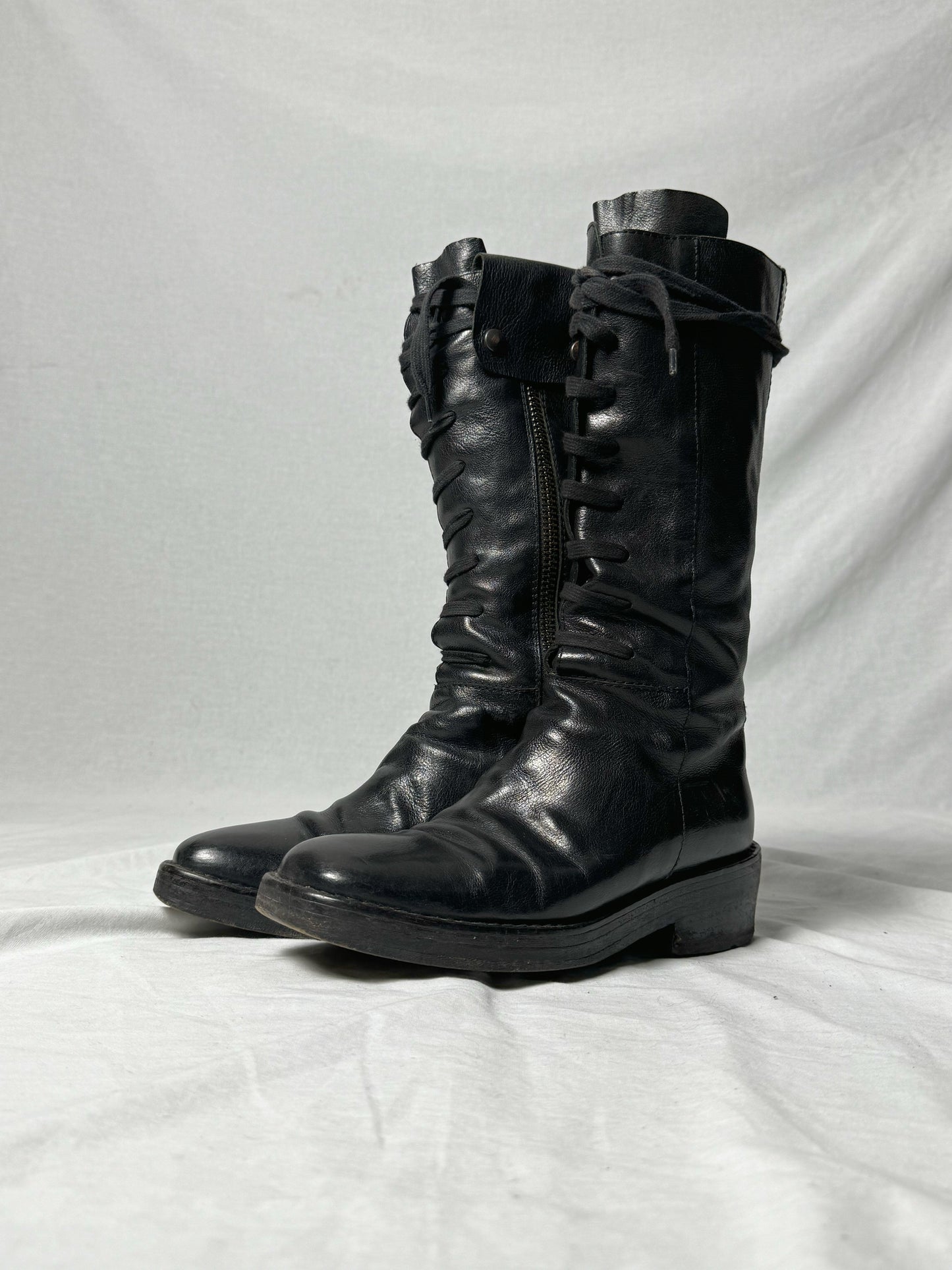 ANN DEMEULEMEESTER COMBAT BOOTS | DEFAULT TITLE, Black
