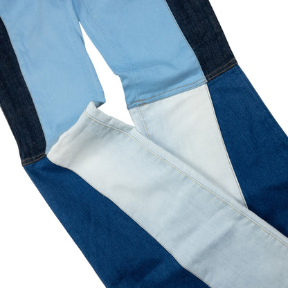 Vintage Armani Jeans Colour Block Flared Denim Jeans Womens Size W30
