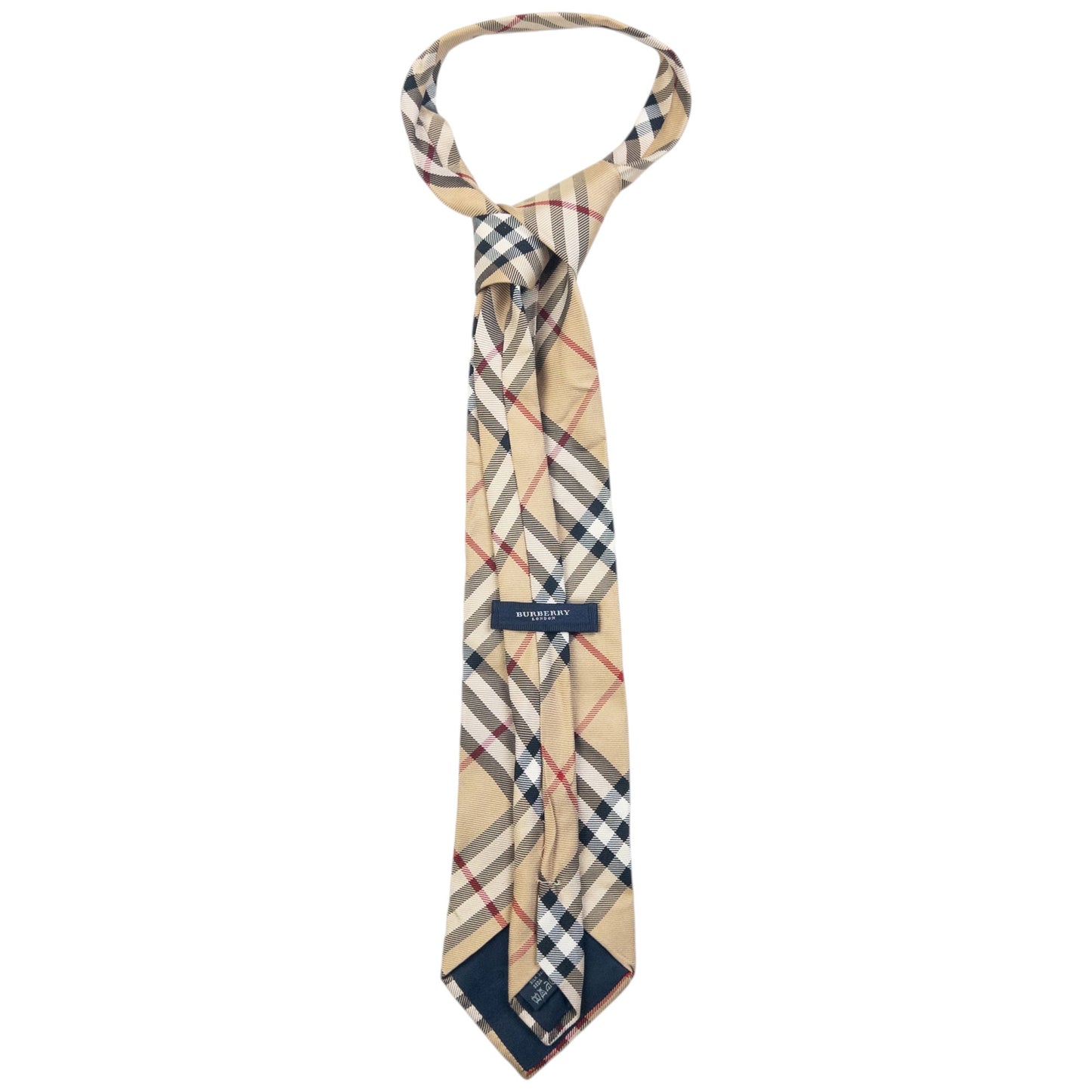 Vintage 2000s Burberry Nova Check Silk Tie | O/S, Beige