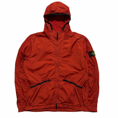 Stone Island Garment Dyed Crinkle Reps Jacket | Large, Red