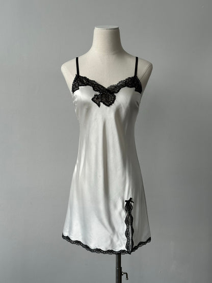 Victoria's Secret 2000s Satin Lace Mini Slip Dress - XS/S