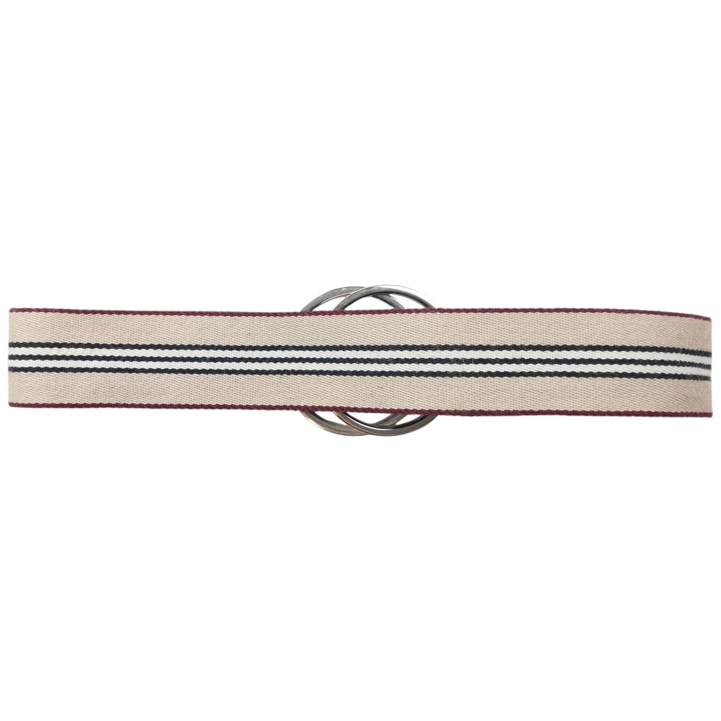 Vintage 2000s Burberry Striped Belt Size L | O/S, Beige, Black, Burgundy