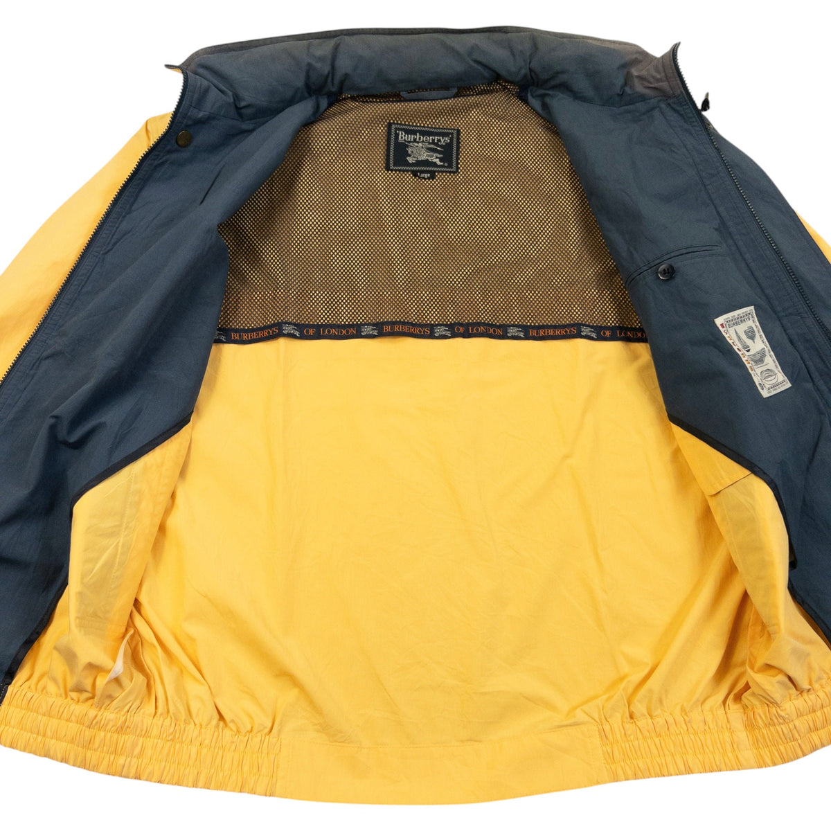 Vintage 90s Burberry Zip Up Jacket Size M | Medium, Yellow