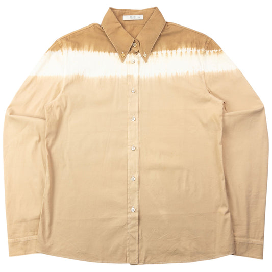 Vintage 2000s Prada Tie Dye Long Sleeve Button Up Shirt Womens Size M | Medium, Beige