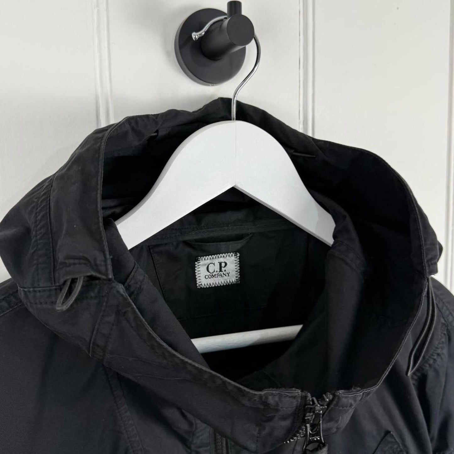 CP Company Canvas Zip Jacket Black (L) | Large, Black