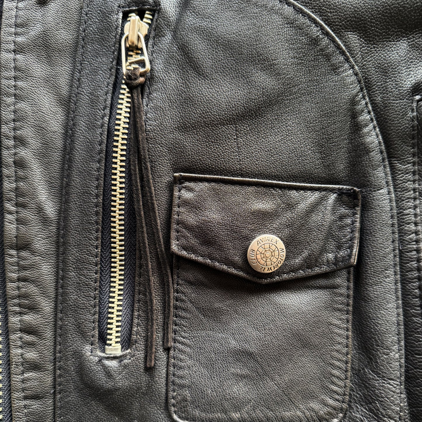 Avirex 'Daytona to LA' Leather Biker Jacket - M