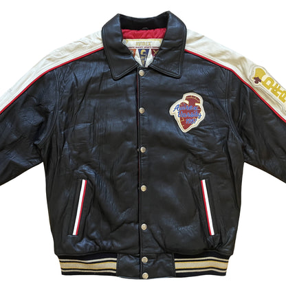 Avirex Sioux Football Team Leather Varsity Jacket - L