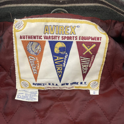 Avirex Wildbears Leather Varsity Jacket - S