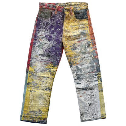 Boro Bandana Sashiko Distressed Jeans - W30"