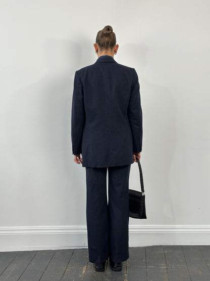 Vintage 1990s Pinstripe Pure Wool Suit - 38R/W28