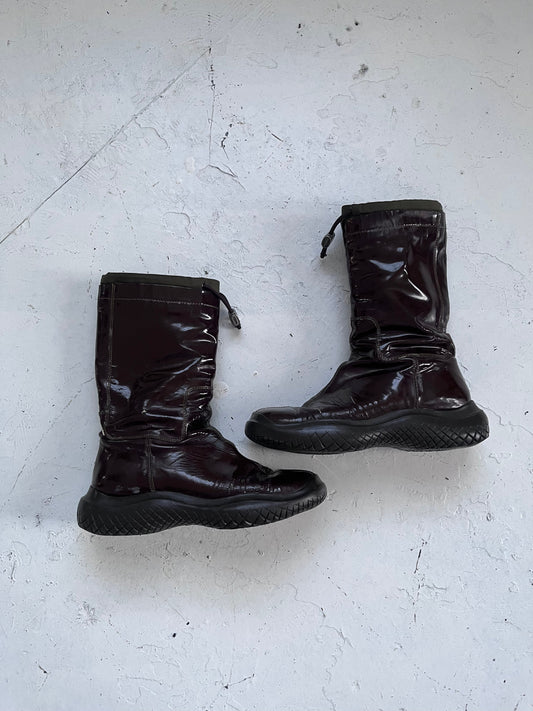 fw1999 prada sport boots | BROWN, Brown