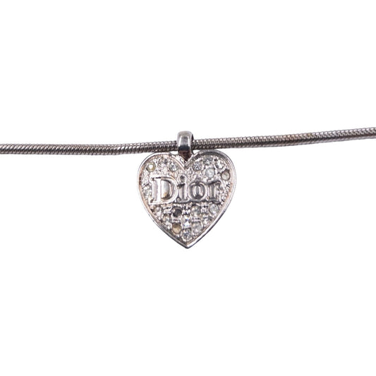 Vintage Dior Heart Logo Necklace