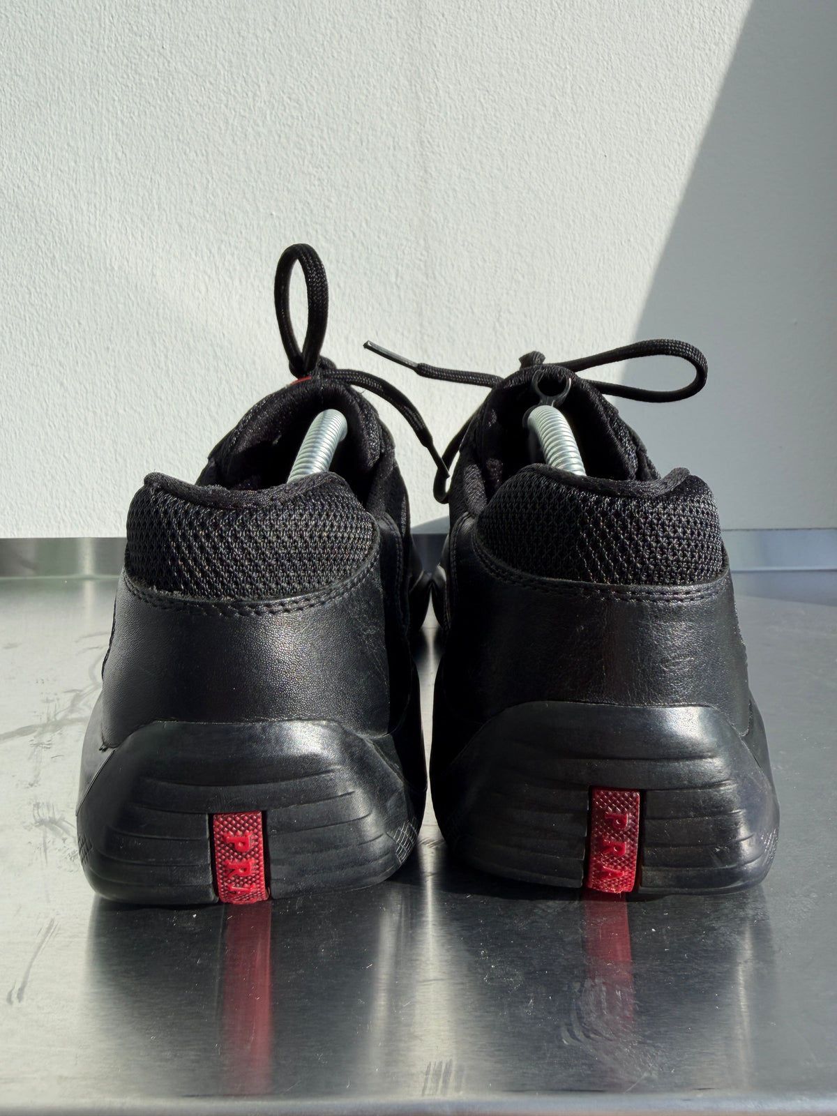 Prada Sport 00s Leather & Mesh America's Cups | 10, Black