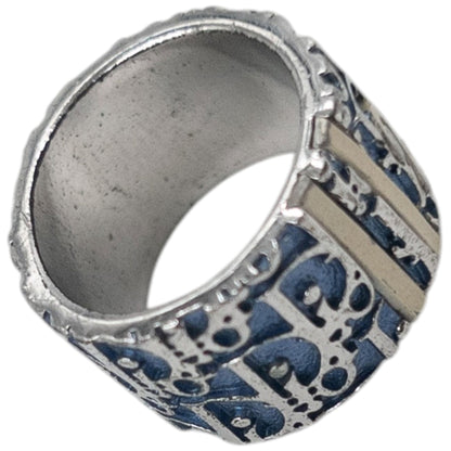 Vintage 2000s Dior Monogram Number Ring | O/S, Blue