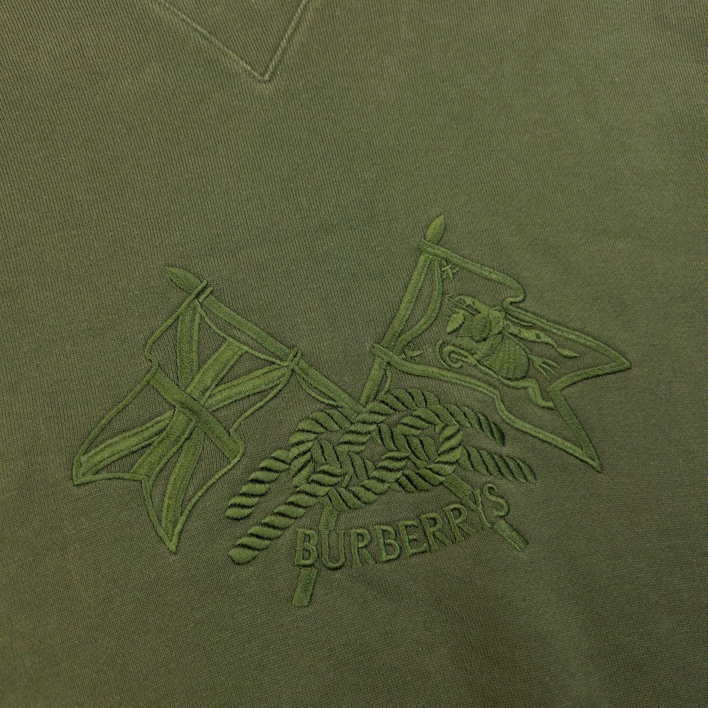 Vintage 90s Burberry Embroidered Sweatshirt Size XS | XS, Green