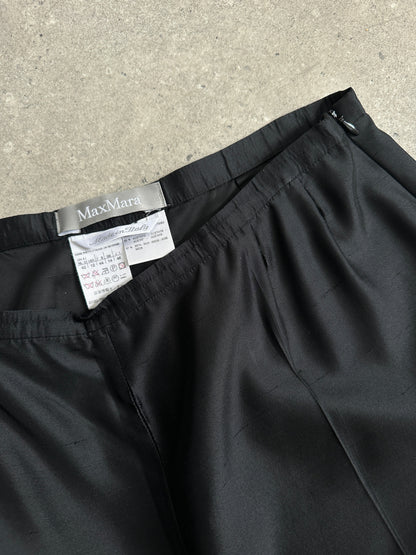 Max Mara 1990s Silk Straight Leg Trousers - W28