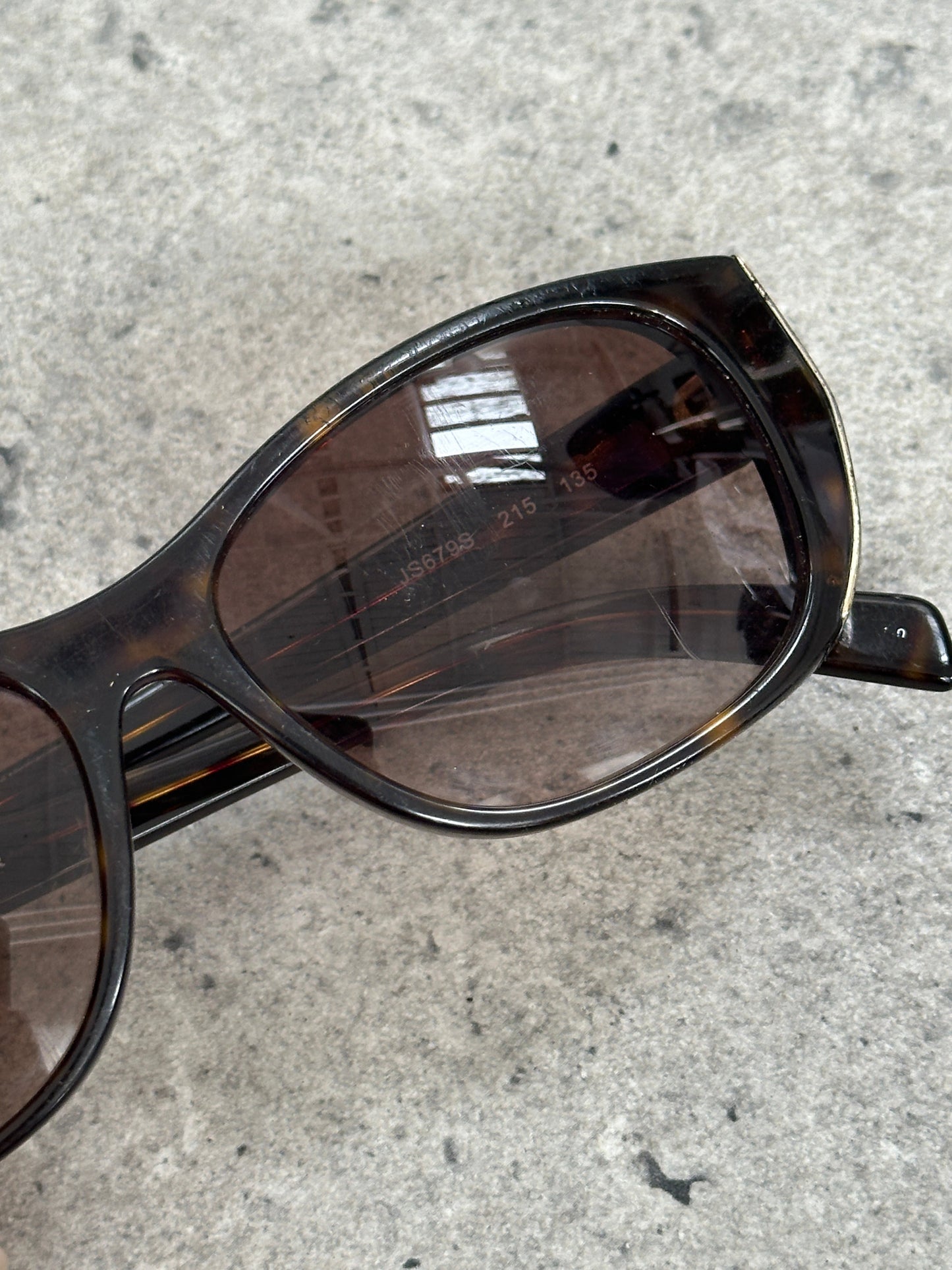Jil Sander 2000s Tortoiseshell Rectangular Logo Sunglasses