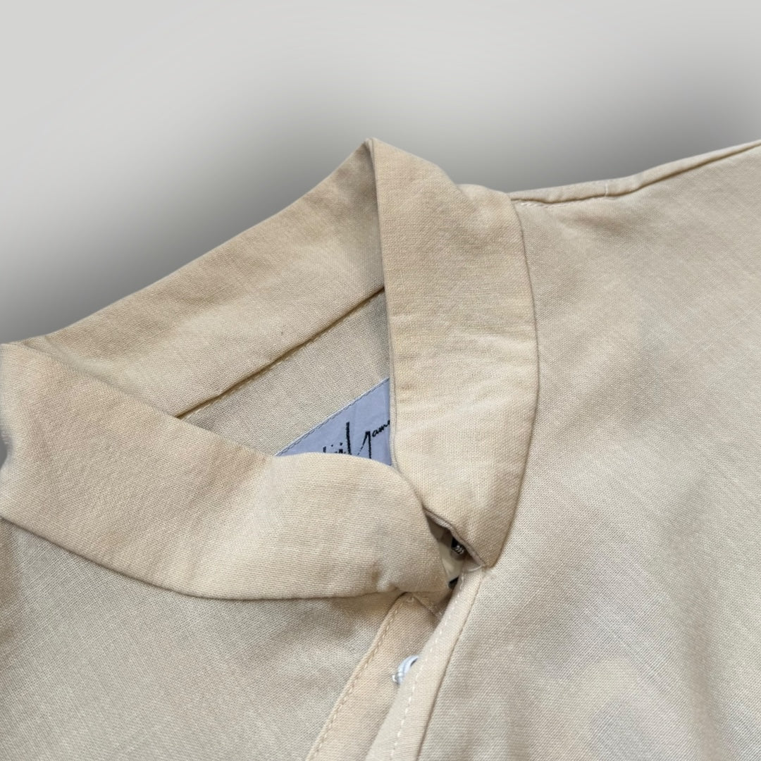 Yohji Yamamoto Pour Homme 1980's Mandarin Collar Shirt S