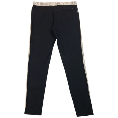 Vintage 2000s Armani Jeans Snakeskin Pattern Jacket & Trousers Set Womens Size L | Large, Black