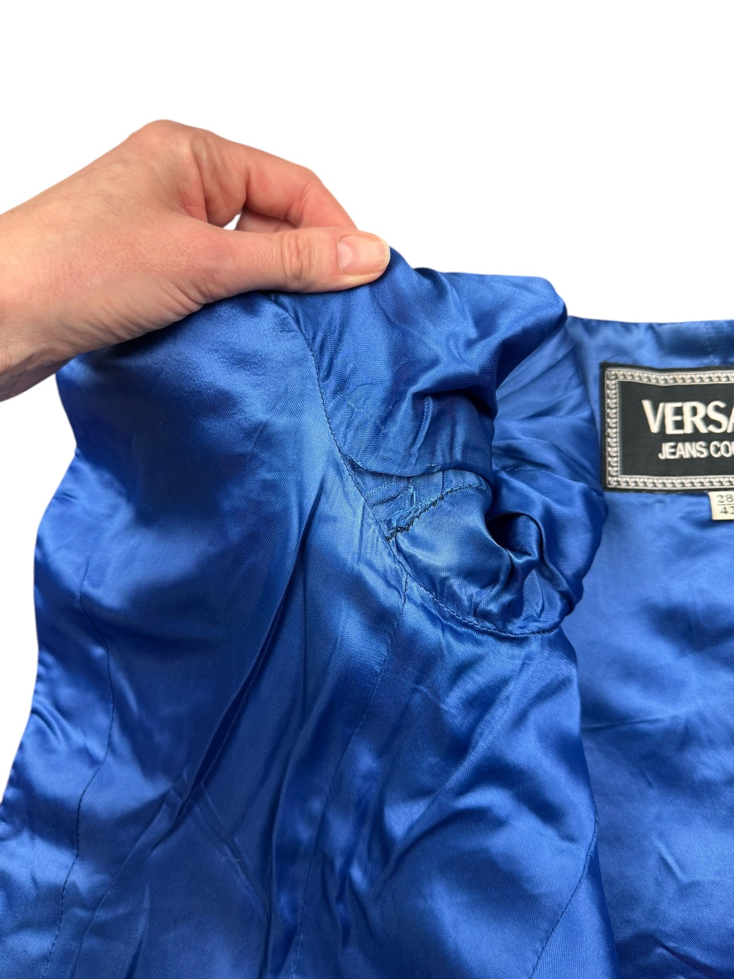 Versace early 1990s boucle skirt suit