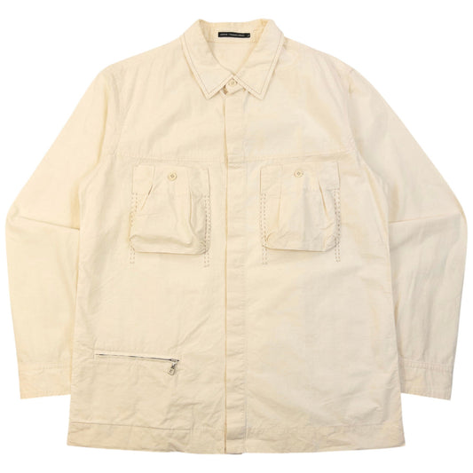 Vintage 2000s Marithe + Francois Girbaud Long Sleeve Button Up Shirt Size M | Medium, Cream