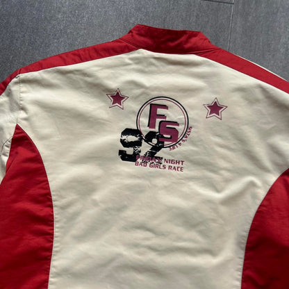Vintage Fishbone Racing Jacket | Red, Cream