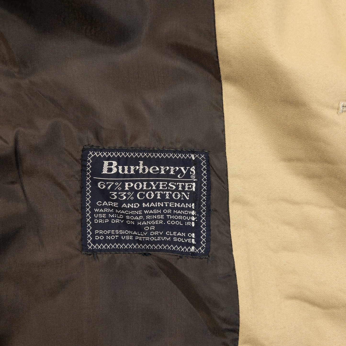 Vintage 90s Burberry Trench Jacket Size XL | XL, Beige