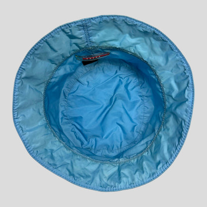 Prada Sport SS99 Baby Blue Nylon Bucket Hat - M | O/S, Blue