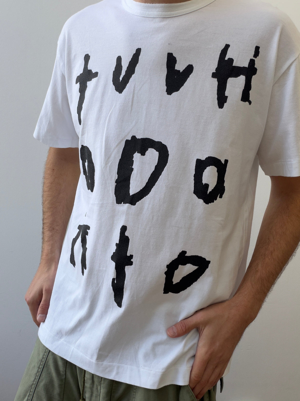 Comme Des Garçons Homme Plus X Edward Goss AW23 Graphic T-Shier | Large, White