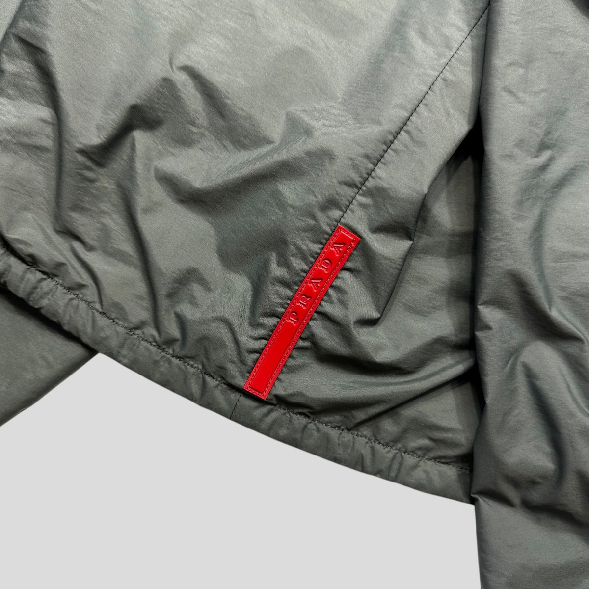 Prada Sport SS00 Gel Seam Nylon Cropped Jacket - IT50 (M) | Olive