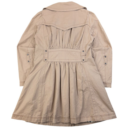 Vintage 2000s Burberry Blue Label Nova Check Lined Trench Jacket Womens Size M | Medium, Beige
