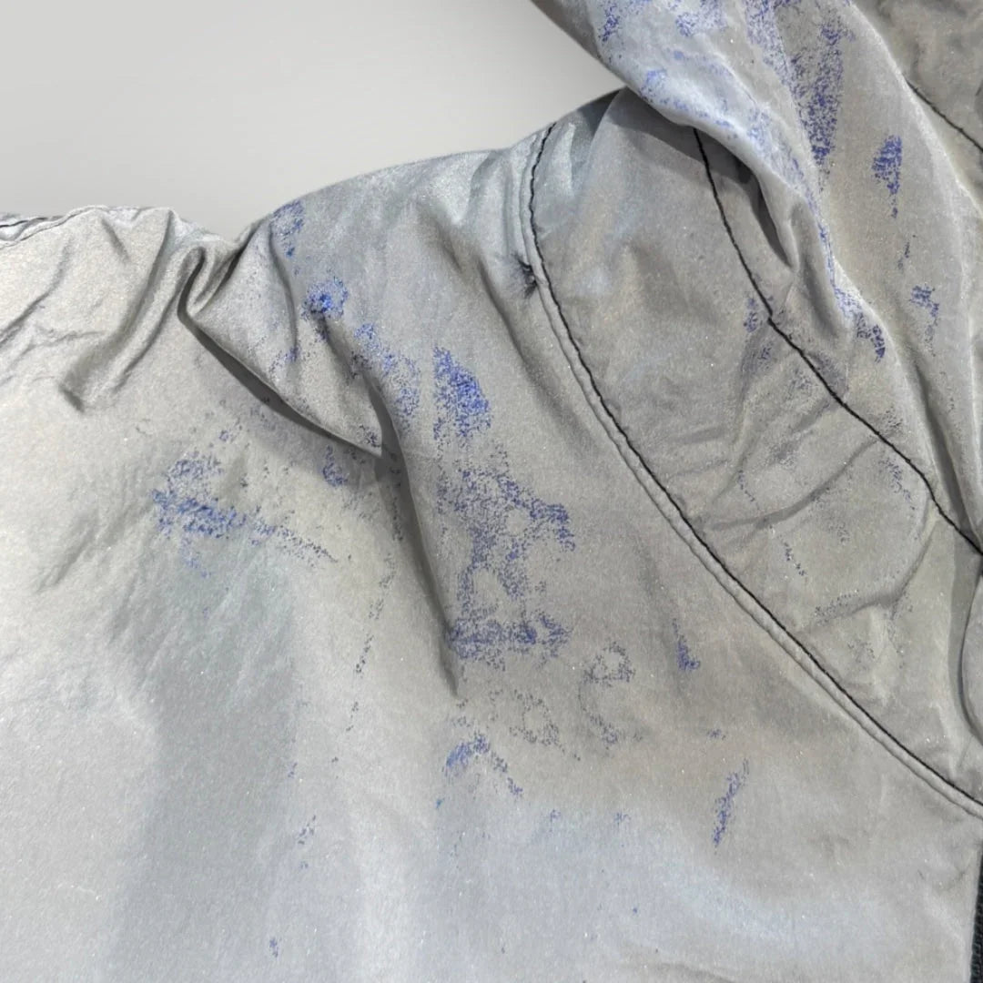 Stone Island SS/17 Black Garment Dyed Plated Reflective Mussola Gommata Jacket XXL