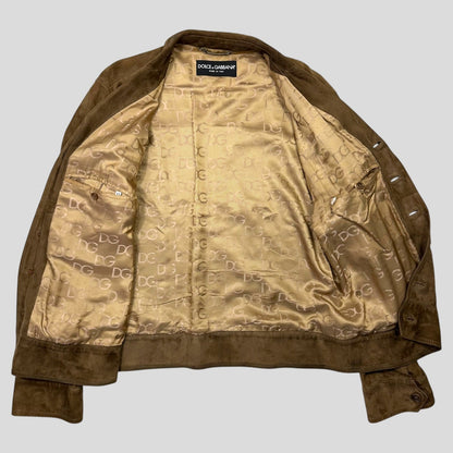 Dolce & Gabanna 00’s Goatskin Suede Leather Western Jacket - IT54 | Default Title, Multicoloured