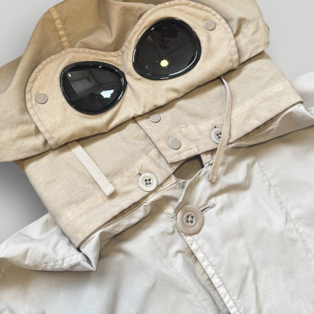 C.P. Company Flatt Nylon Goggle Parka Coat L/XL BNWT | O/S, Beige