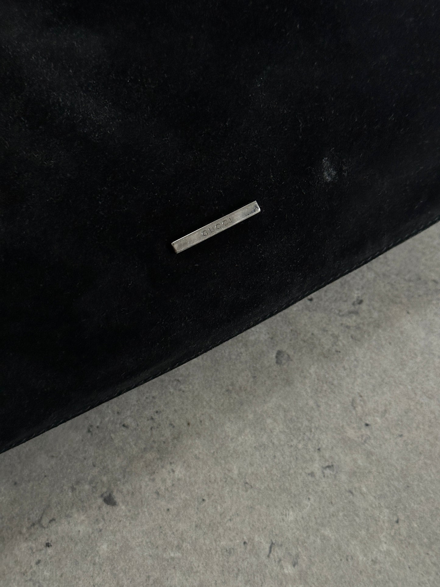 Gucci 1990s Tom Ford Suede Leather Hobo Shoulder Bag