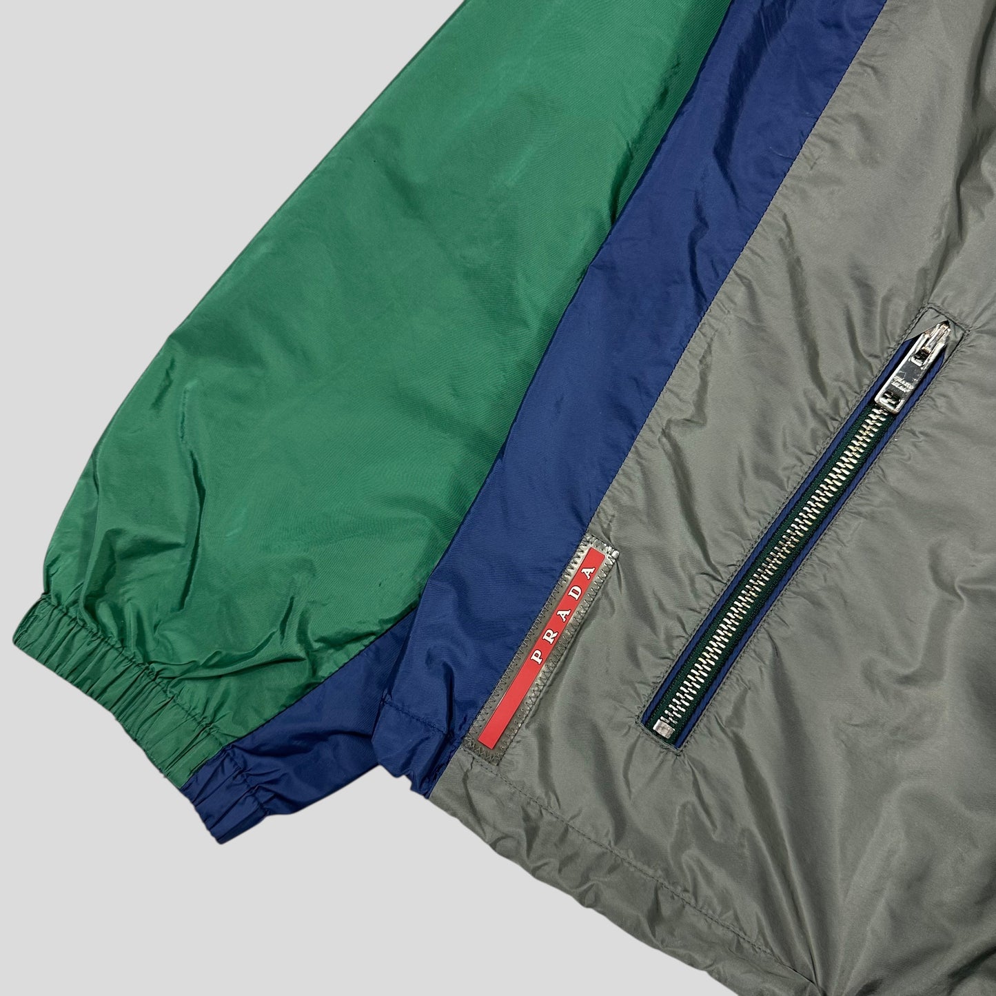 Prada 2017 Red Tab Tri-colour Nylon Windbreaker Jacket - IT50 (L) | Default Title, Multicoloured