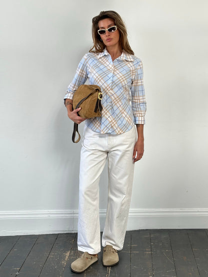 Burberry London 2000s Cotton Check Shirt - S