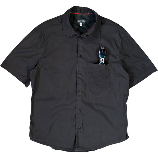 Armani Jeans 00’s Short Sleeve Shirt M | Medium, Black