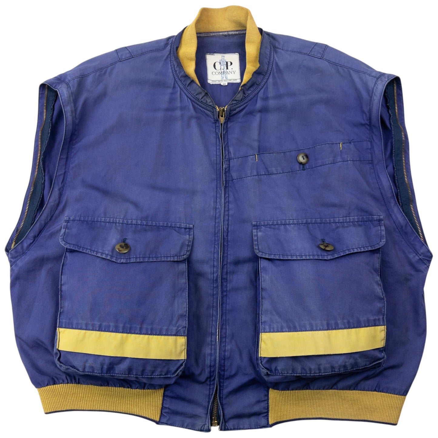 Vintage 80s CP Company Zip Off Sleeve Bomber Jacket Size M | Medium, Purple