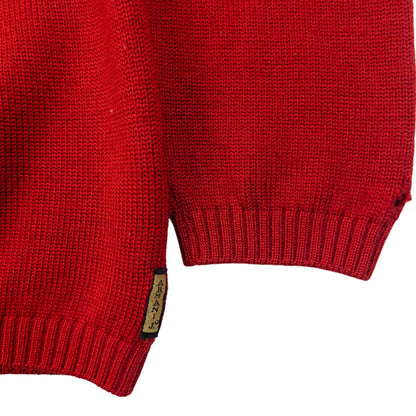 Vintage 2000s Armani Jeans Wool Knit Jumper Size M | Medium, Red