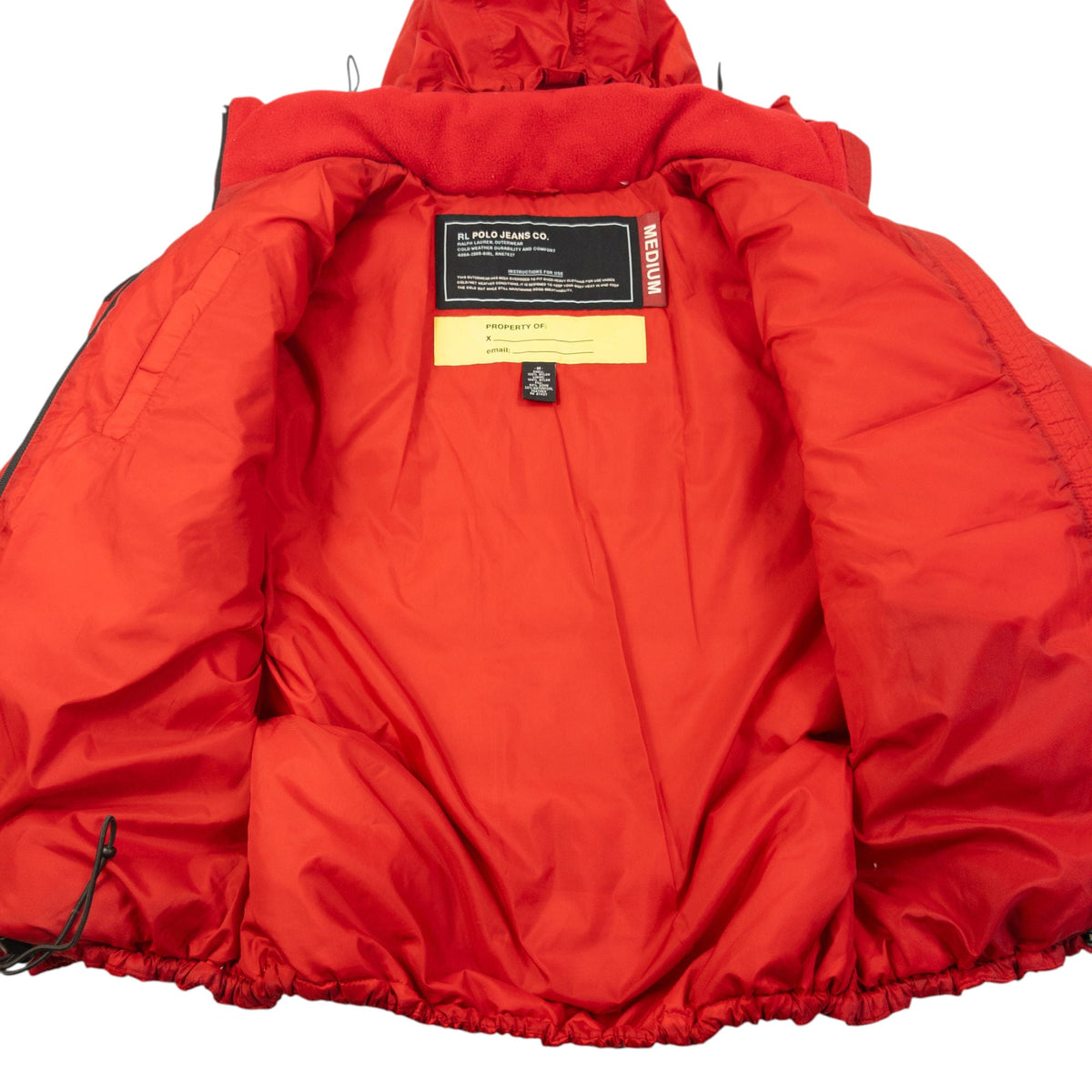 Vintage 2000s Ralph Lauren Polo Jeans Puffer Jacket Womens Size M | Medium, Red