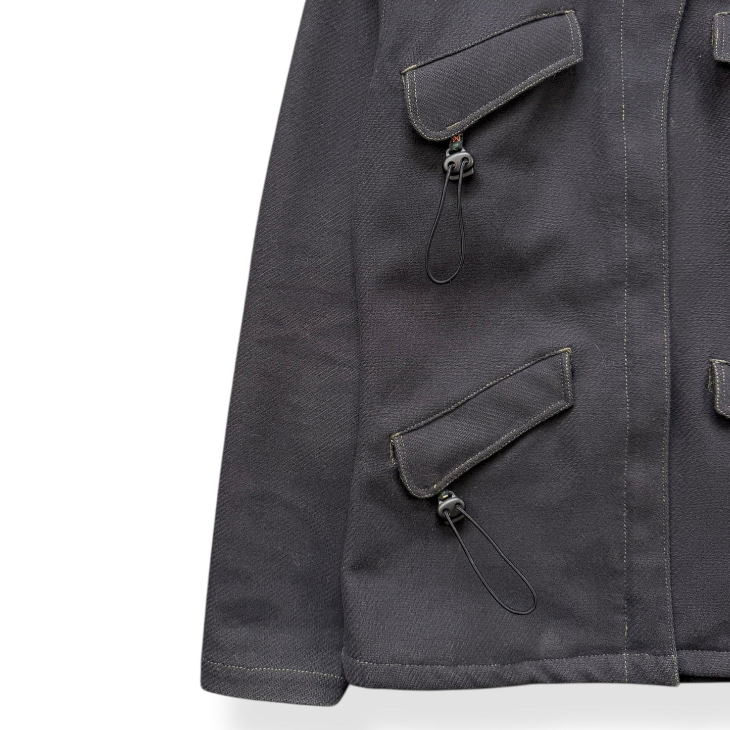 AW99/00 Maharishi Shower Repellent Asymmetric Jacket (S) | Default Title, Black