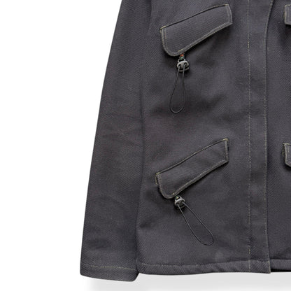 AW99/00 Maharishi Shower Repellent Asymmetric Jacket (S) | Default Title, Black