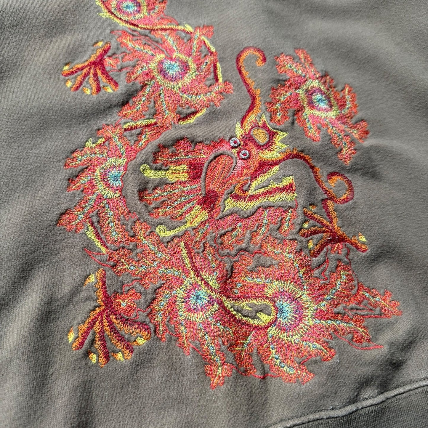 2000's Maharishi Off Centre Zip Embroidered Jumper (M) | Default Title, Multicoloured