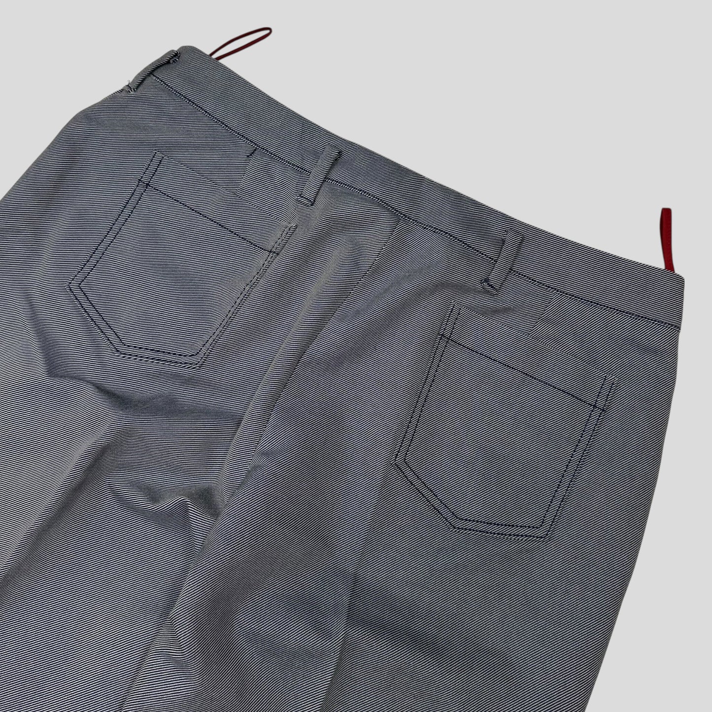 Prada Sport AW00 Textured Two-Tone Pleated Trousers - IT42