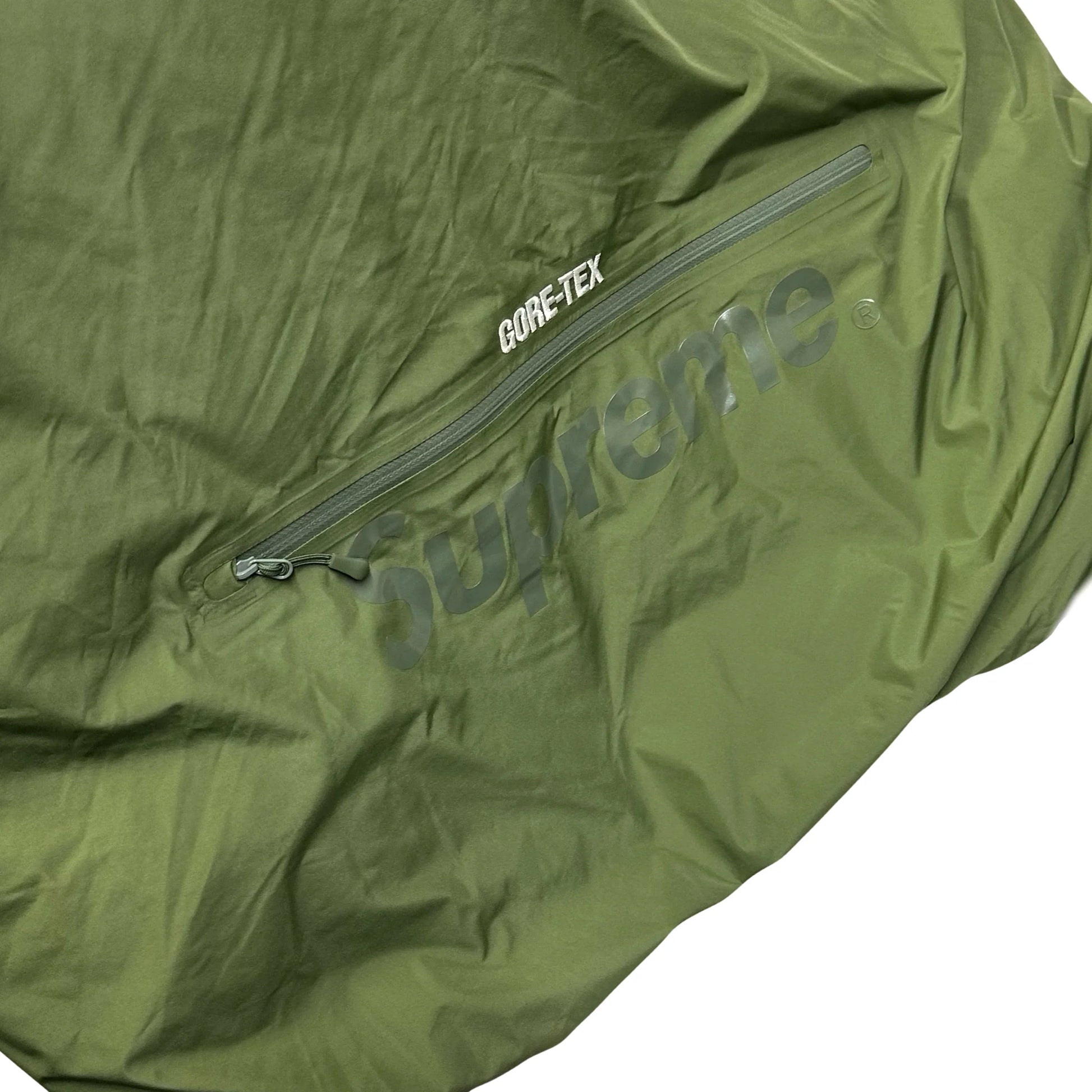 Supreme Gore-Tex Down Puffer Jacket In Olive Green (L) | Large, Green