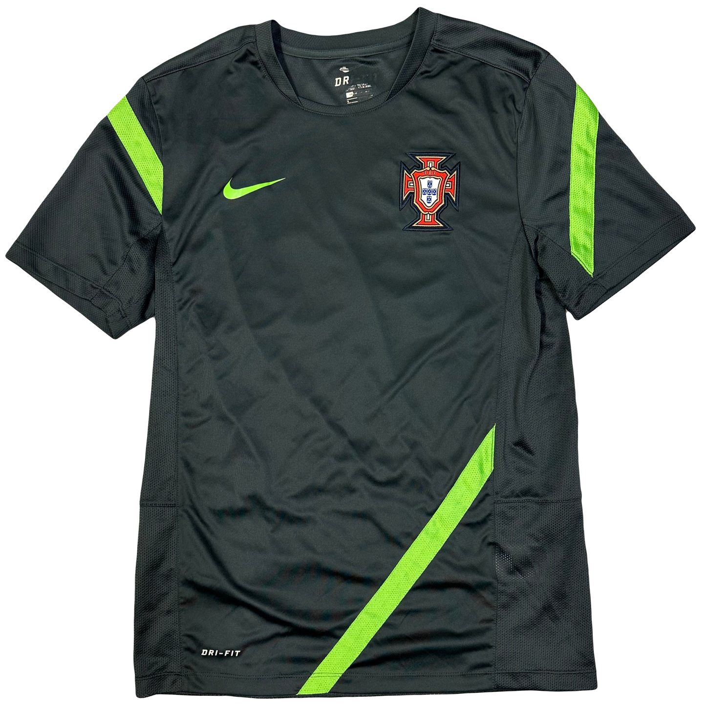 Nike 2011/12 Portugal Training Shirt In Charcoal & Green ( S )